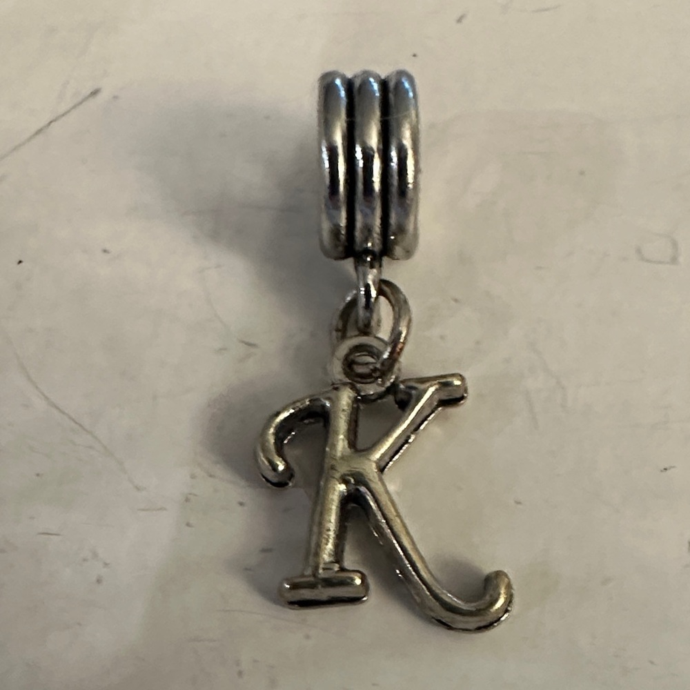 Pandora Silver Initial 'K' Charm Bracelet